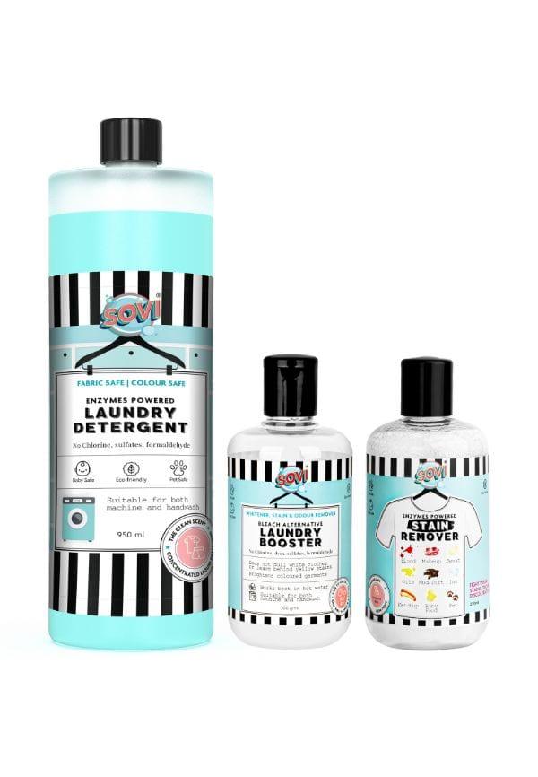 The Clean Laundry Edition, Laundry Liquid, Laundry Booster and Stain Remover - Pack of 3