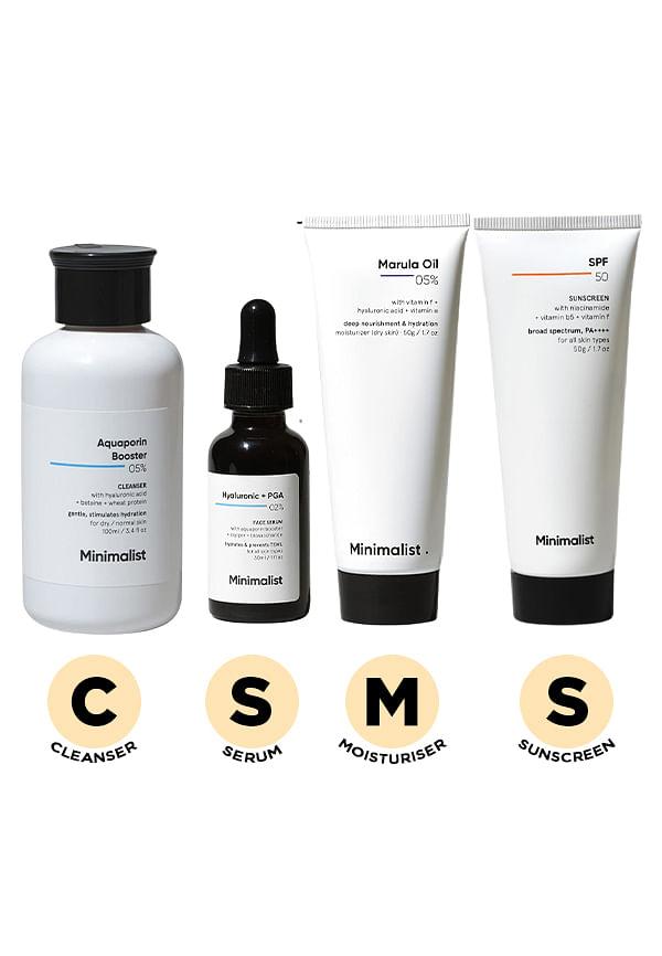 Daily Skincare Routine For Dry Skin CSMS Combo