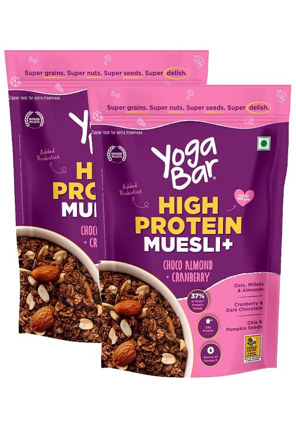 High Protein Muesli Choco Almond & Cranberry| Pack Of 2