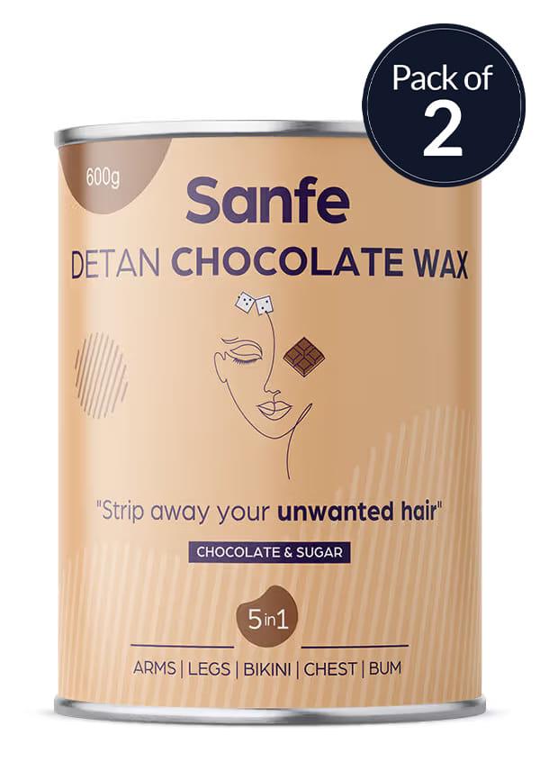 Detan chocolate wax(Pack of 2)