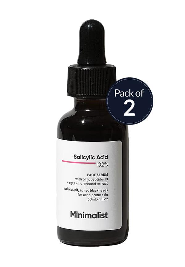 2% Salicylic Acid Serum For Acne, Blackheads & Open Pores| Pack of 2
