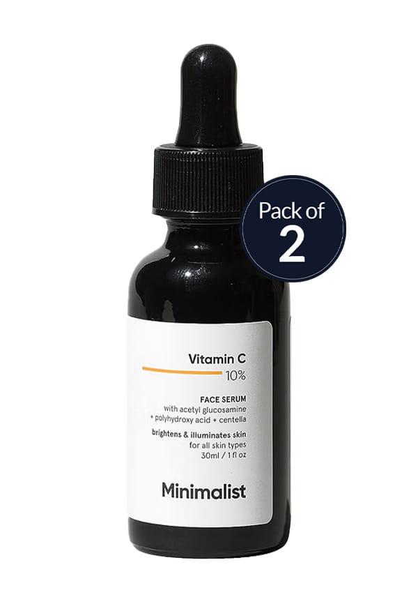 10% Vitamin C Face Serum For Skin Brightening & Reduce Sun Damage| Pack of 2