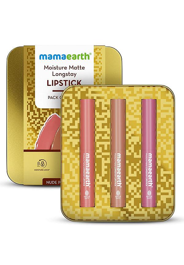Moisture Matte Longstay Lipstick Pack Of 3 Minis - Nude Perfection