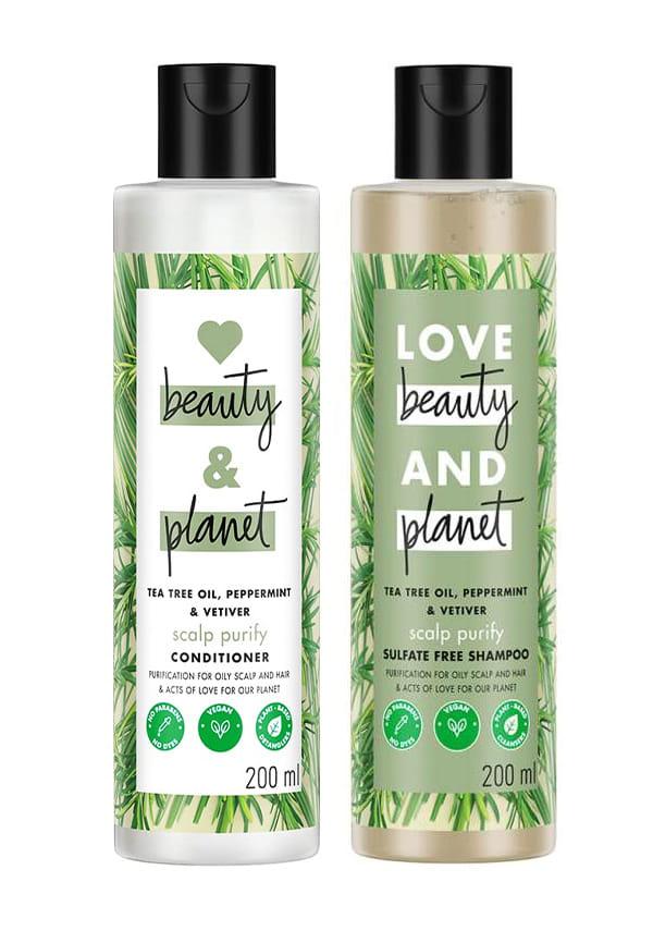 Tea Tree, Peppermint & Vetiver Sulfate Free Purifying Shampoo & Conditioner