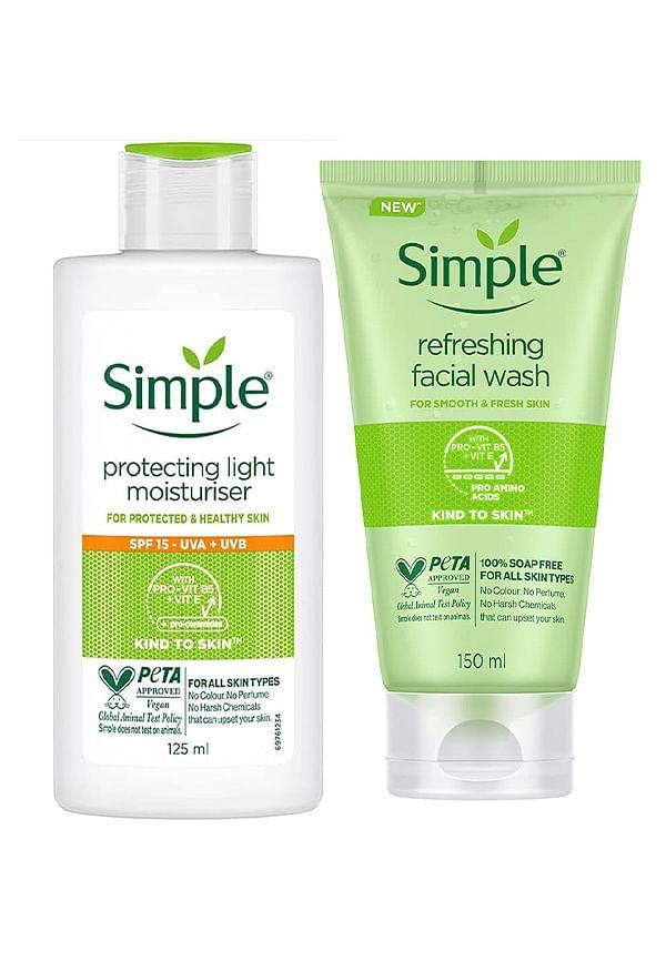 Kind To Skin Refreshing Facial Wash & Protecting Light Moisturiser