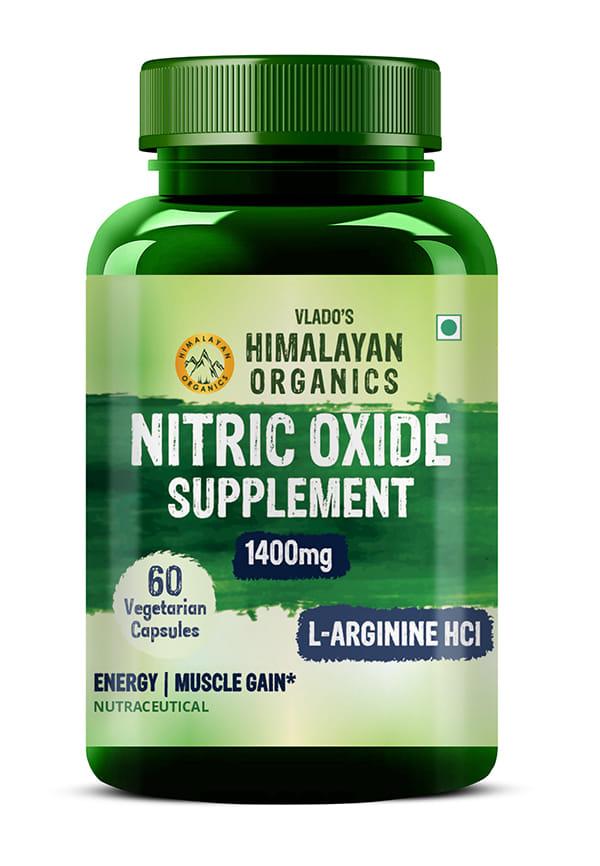 Vlado's Himalayan Organics Nitric Oxide Supplement with L- Arginine HCL 1400mg/Serve with Caffeine