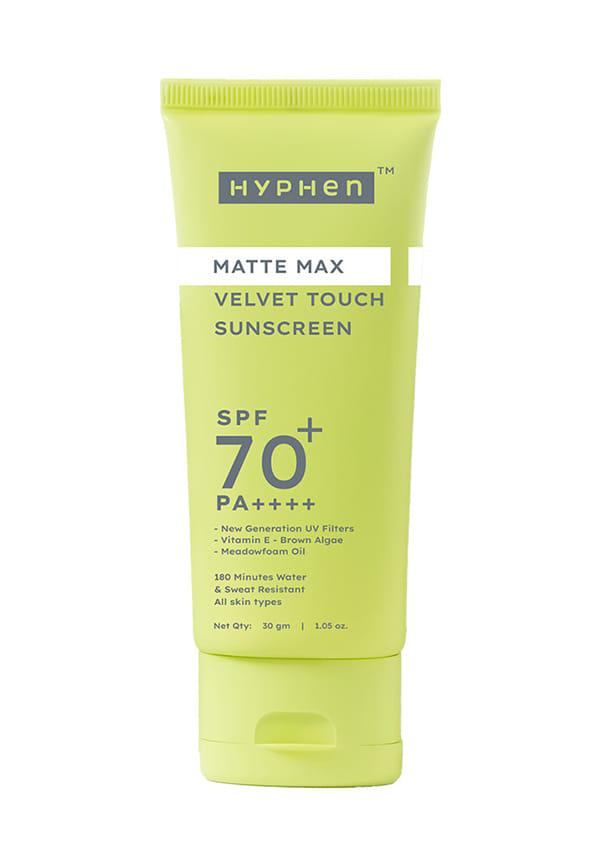 Matte Max Velvet Touch Sunscreen SPF70+PA++++ | Sweat & Water Resistant
