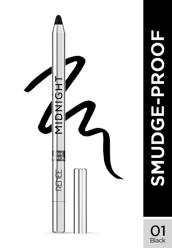 Midnight Kohl Pencil – 24H Long-Lasting Kajal | Smudge-Proof, Waterproof, Darkest Black (1.5g)
