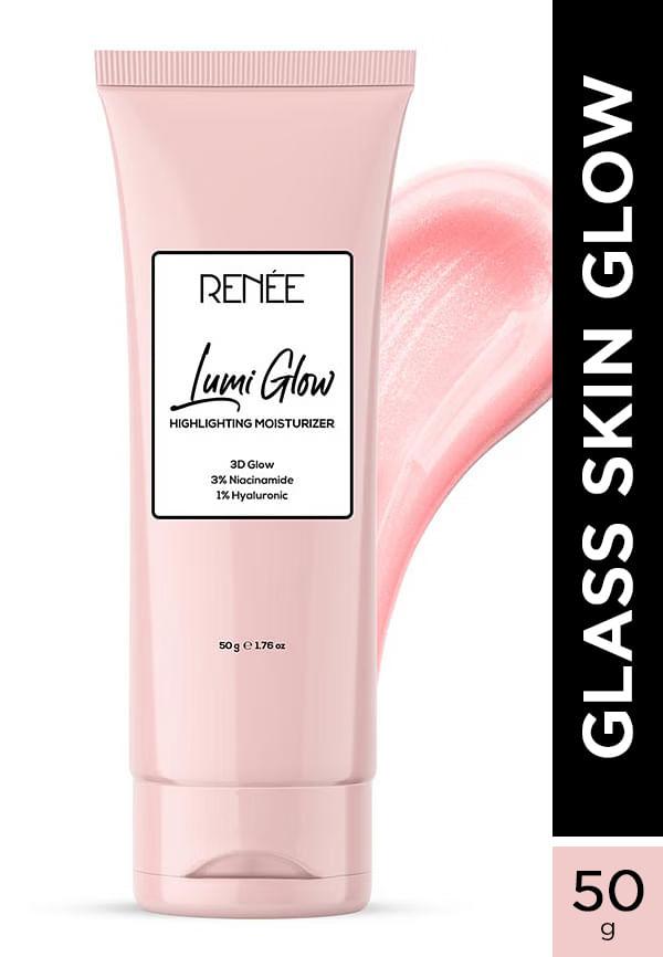 Lumi Glow Highlighter Moisturizer – 3D Glow with 3% Niacinamide & 1% Hyaluronic Acid | Hydrating Illuminator for Dewy Skin (50g)