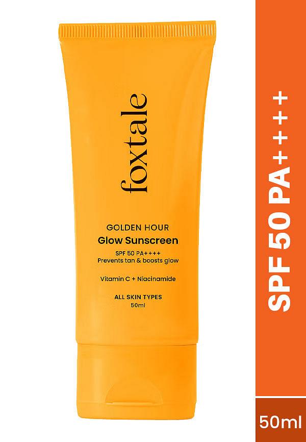 Glow Sunscreen SPF 50 PA++++ Lightweight with Vitamin C and Niacinamide,