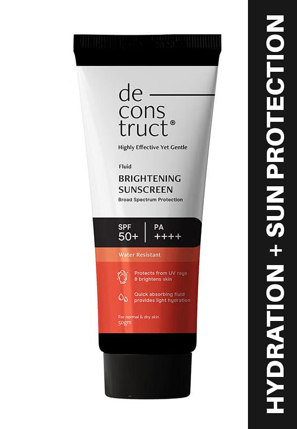 Fluid Brightening Sunscreen for Dry Skin with Spf 50+ And Pa++++