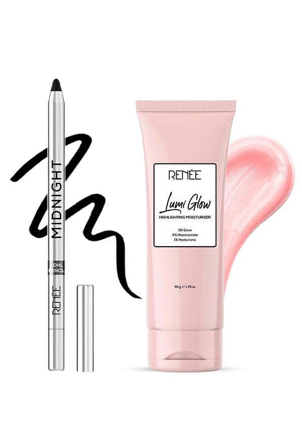 Midnight Kohl Pencil + Lumi Glow Highlighter Moisturizer