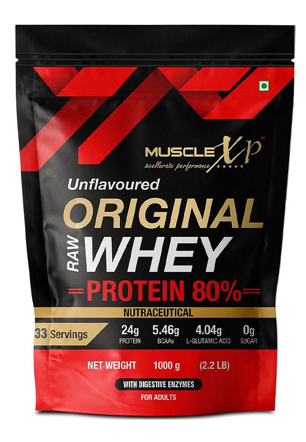Raw Whey Protein Concentrate 80% Powder With Digestive Enzymes