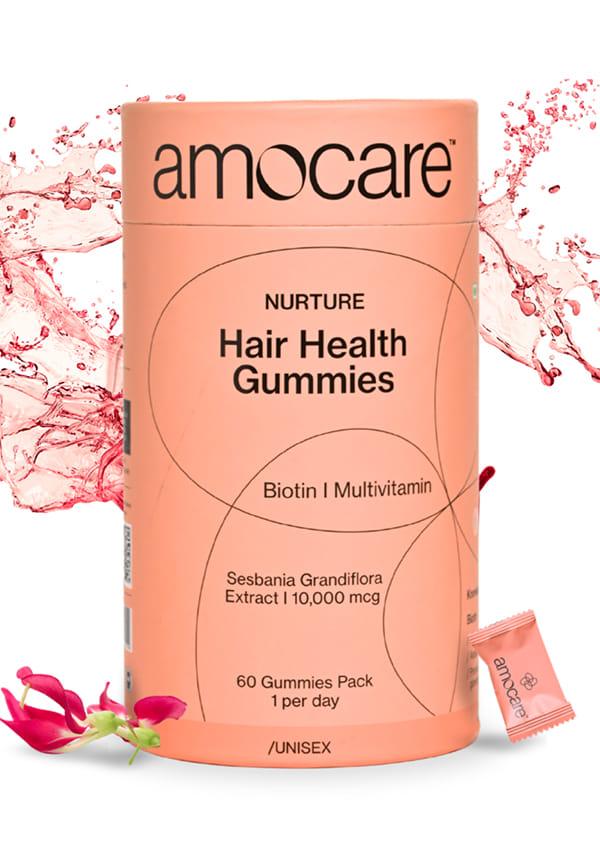 Biotin Hair Gummies | For Healthy Hair, Nails and Skin | Strawberry Flavour