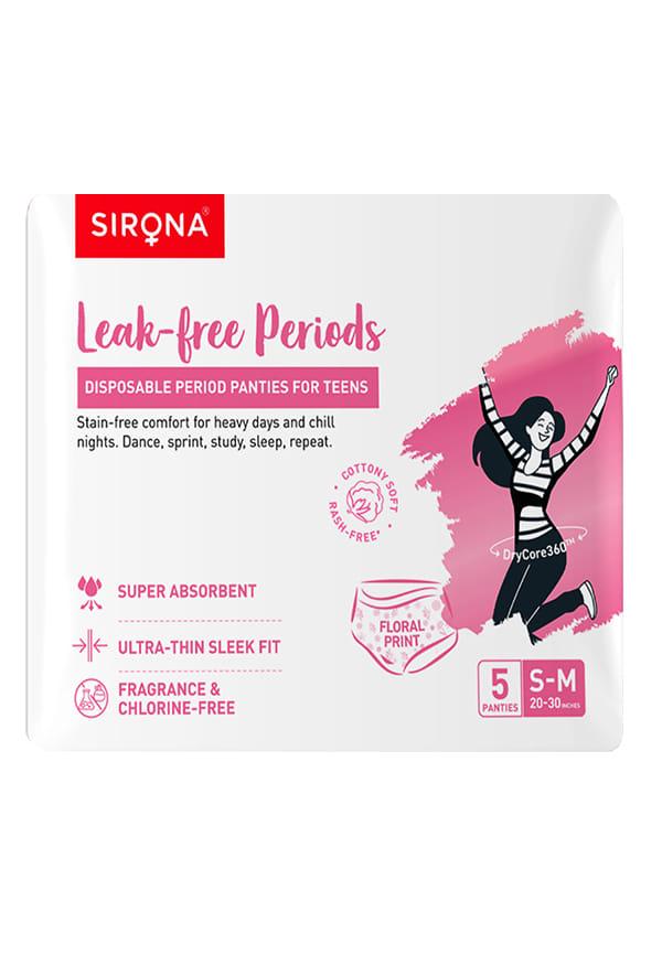 Disposable Teens Period Pants | Period Panty for Teens | Leak-proof Protection | Super Absorbent & Comfortable | Available in Cute Floral Design