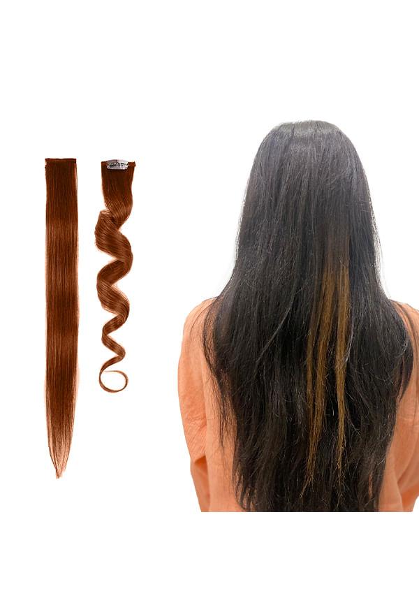 Glam Strands Hair Extensions | 100% Natural Human Hair, Hair Clip In Color Streaks