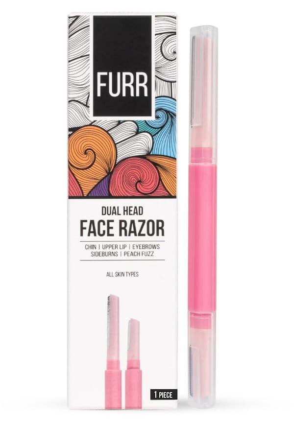 FURR Face & Eyebrow Razor for Women Facial Hair with Dual Blade Head 1N
