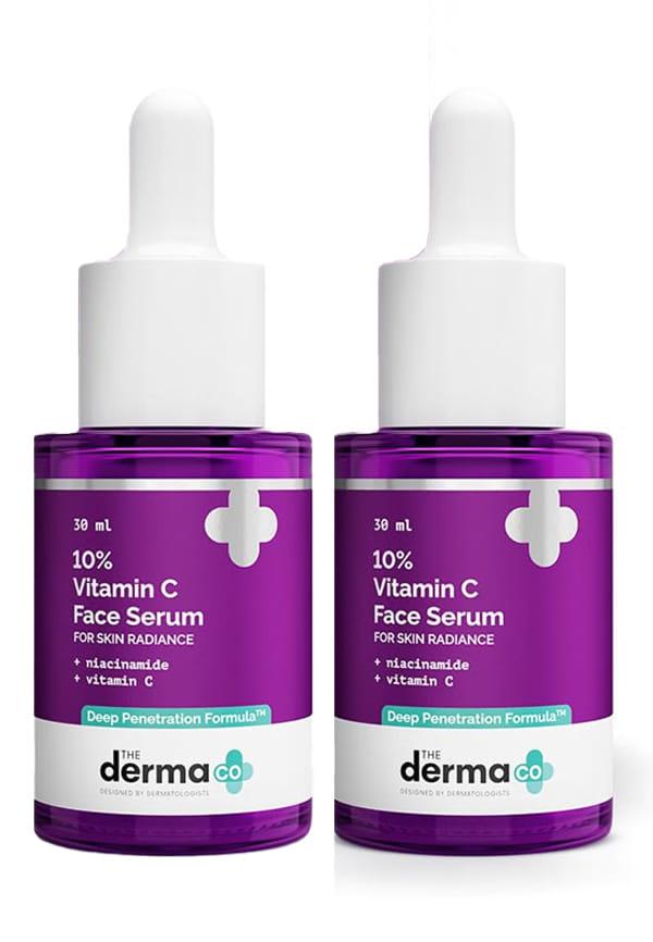 10% Vitamin C Face Serum With 5% Niacinamide & Hyaluronic Acid (Pack of 2)