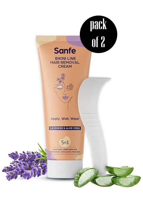 Bikini Line Hair Removal Cream With Spatula | Duo Pack