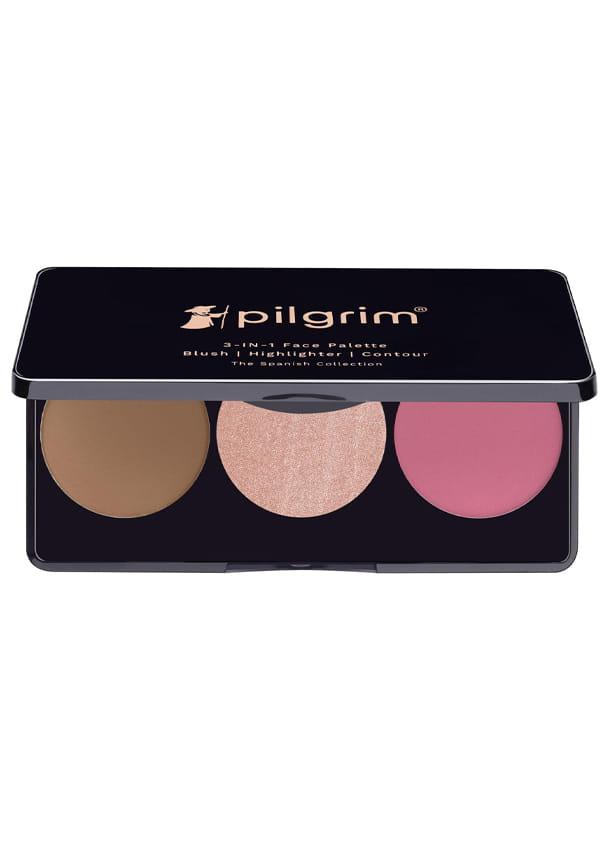 3-in-1 Face Palette | Blush, Highlighter & Contour Face Makeup Kit