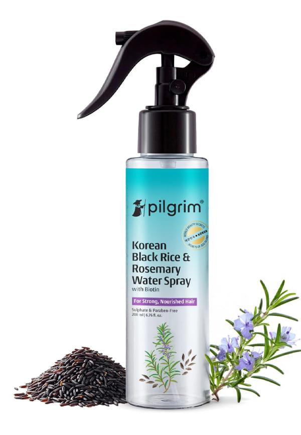 Korean Black Rice and Rosemary Water Spray With Biotin For Strong, Nourished Hair