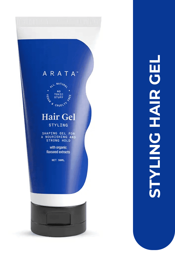 Natural Hair Gel For Studio Styling, Shaping, Strong Hold And Nourishment
