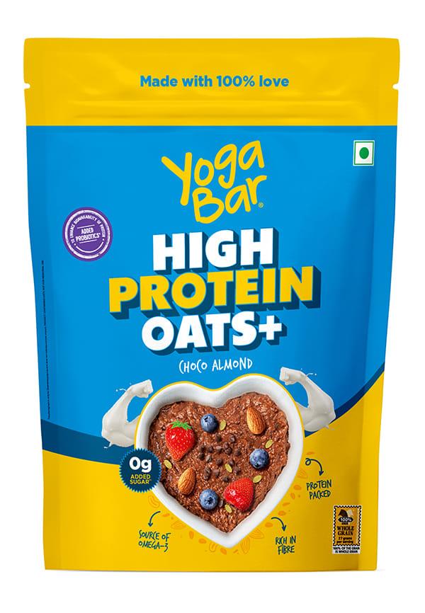High Protein Oats | 20g Protein | Choco Almond Oatmeal |Breakfast cereal Pouch
