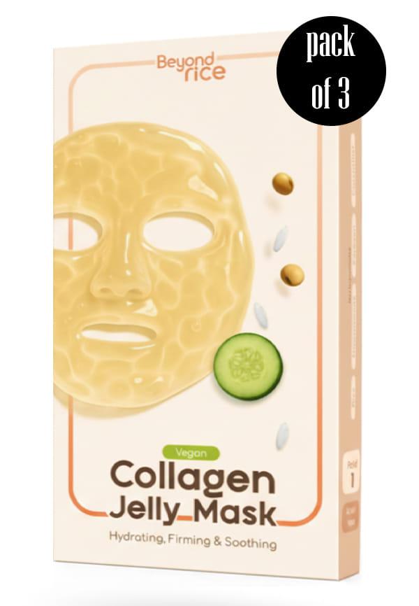 Collagen jelly mask - Rice, Niacinamide & Cucumber (Vegan)