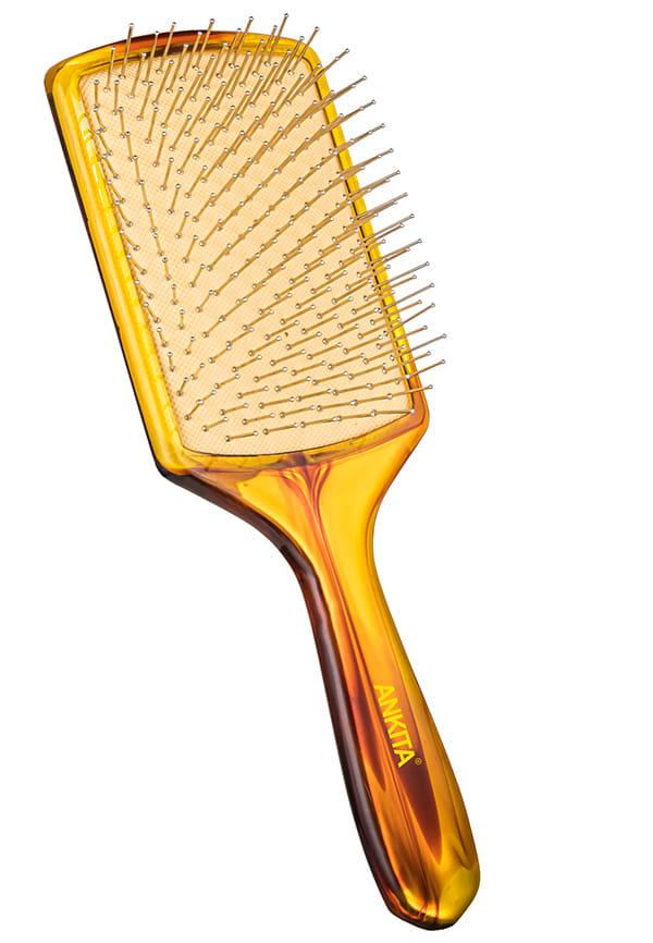 Paddle Hair Brush with Steel Pin Bristles|Hair Brush with Strong and Flexible Bristles|For Grooming, Straightening, Smoothing, Detangling Hair, Ideal