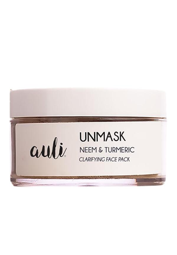 Auli Unmask Neem +Turmeric Repair Face Mask for Glowing Skin, Removes Tan, Anti-Acne - 35 gm