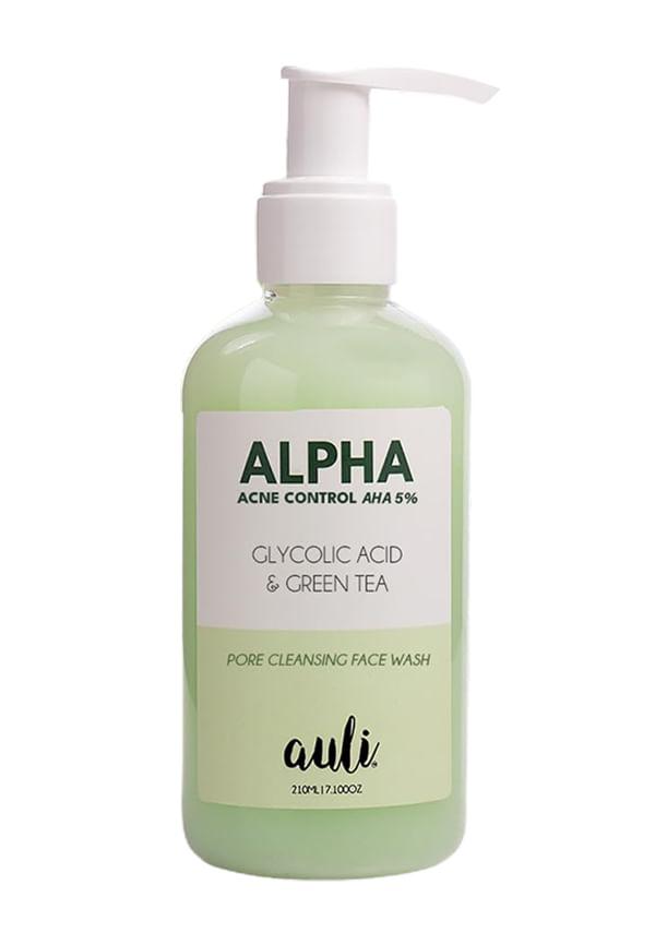Auli Alpha AHA Exfoliating No-Foaming Paraben Free Instant Cooling Face Wash