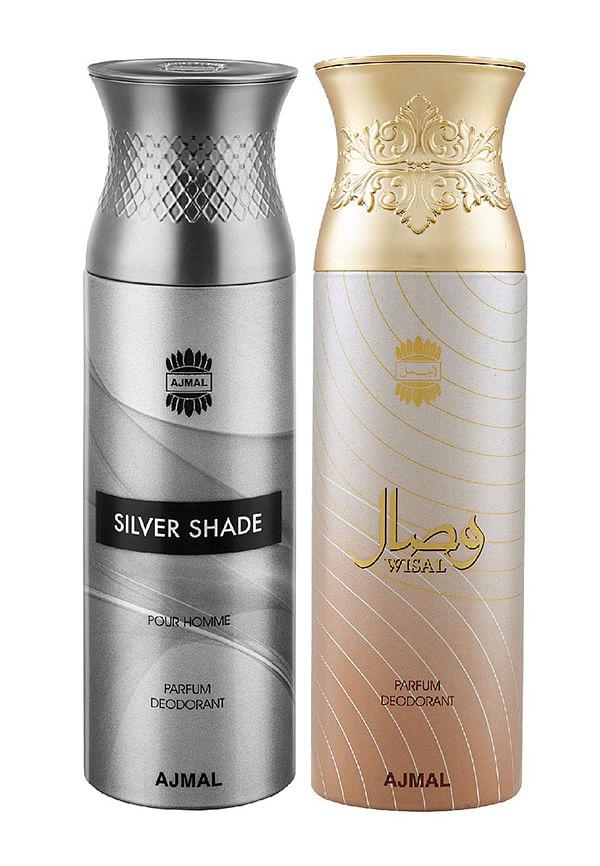 Silver Shade & Wisal Deodorant Spray For Men & Women - Pack of 2