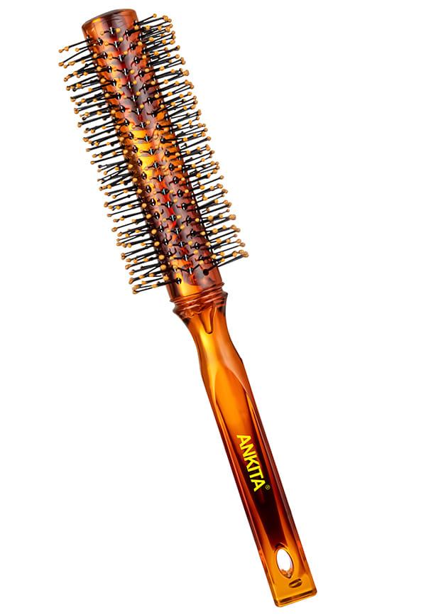 Round Hair Brush with Nylon Bristle|Hair Brush With Quality and Flexible Bristles|For Grooming, Straightening, Smoothing, Detangling Hair, Ideal for 