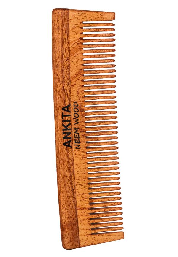 Neem Wooden Comb|Treated with Herbal Oils For Multi-Actions