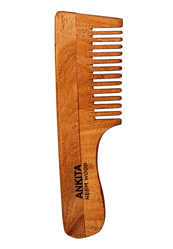 Neem Wooden Comb|Treated with Herbal Oils For Multi-Actions