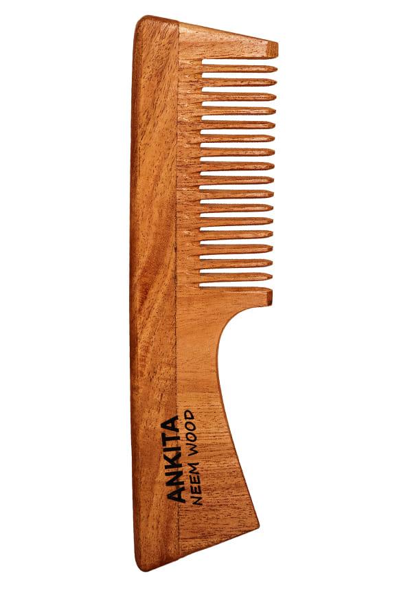 Neem Wooden Comb|Treated with Herbal Oils For Multi-Actions