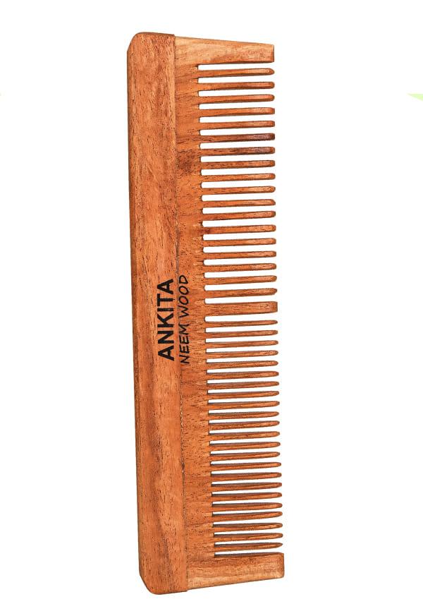 Neem Wooden Comb|Treated with Herbal Oils For Multi-Actions