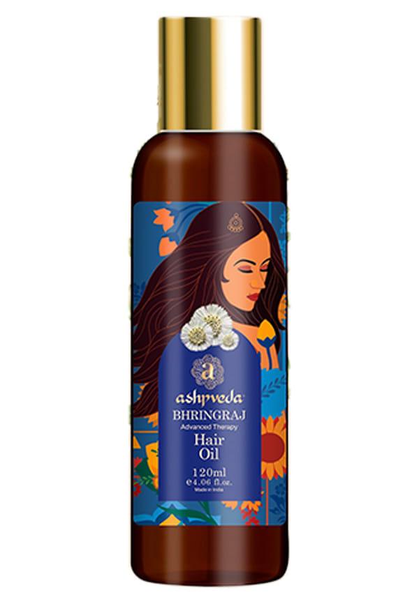 Blissful Bhringraj Head Massage Hair Oil | Essential Ayurvedic Herb Enriched Hair Oils for Headache Relaxation & Stress | Natural Hair Growth & Shine