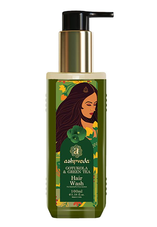 Gotu Kola and Green Tea Hair Wash Shampoo - Promotes Healthy, Silky-Smooth Hair - Natural Ingredients For Dandruff & Frizz Control (200 ml)