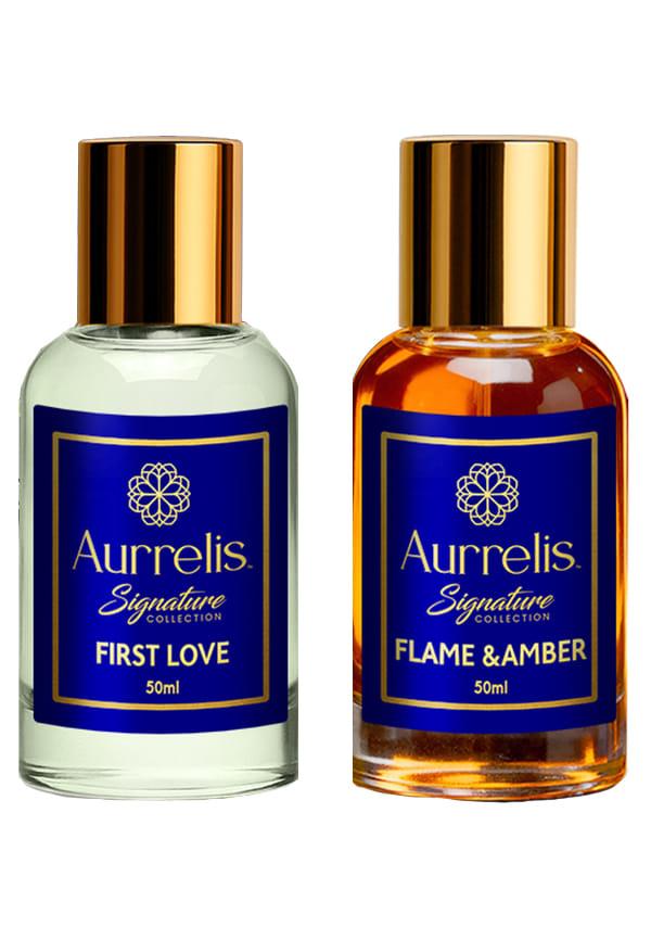 Signature Extrait De Parfum Combo Pack of 2 – First Love & Flame & Amber