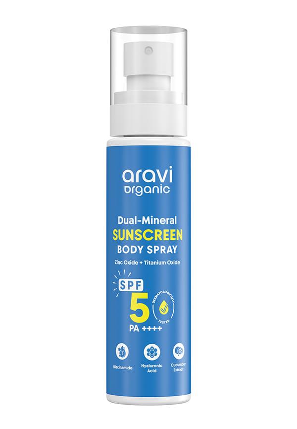 Dual Mineral Sunscreen Body Spray with SPF 50 PA++++, Zinc Oxide & Titanium Dioxide