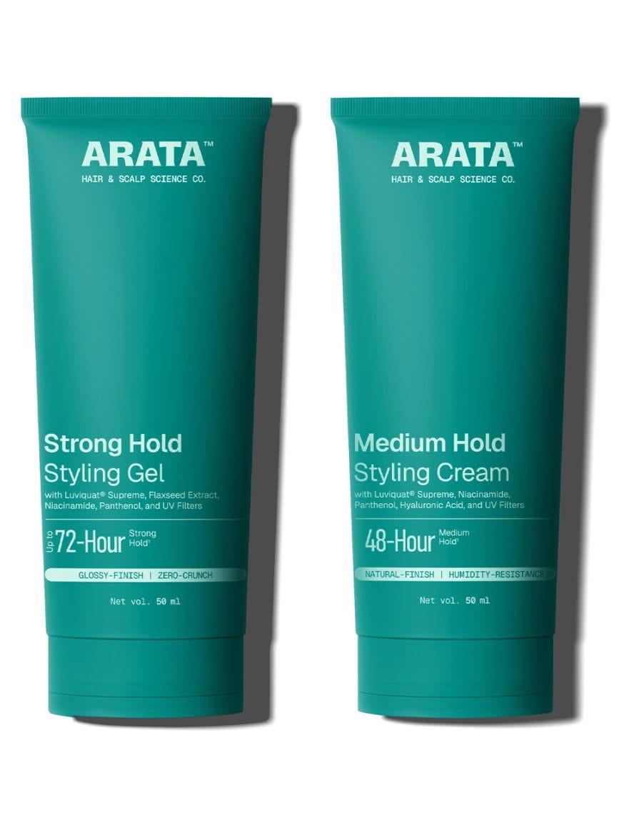 Natural Hair Styling Combo With Hair Gel & Hair Cream