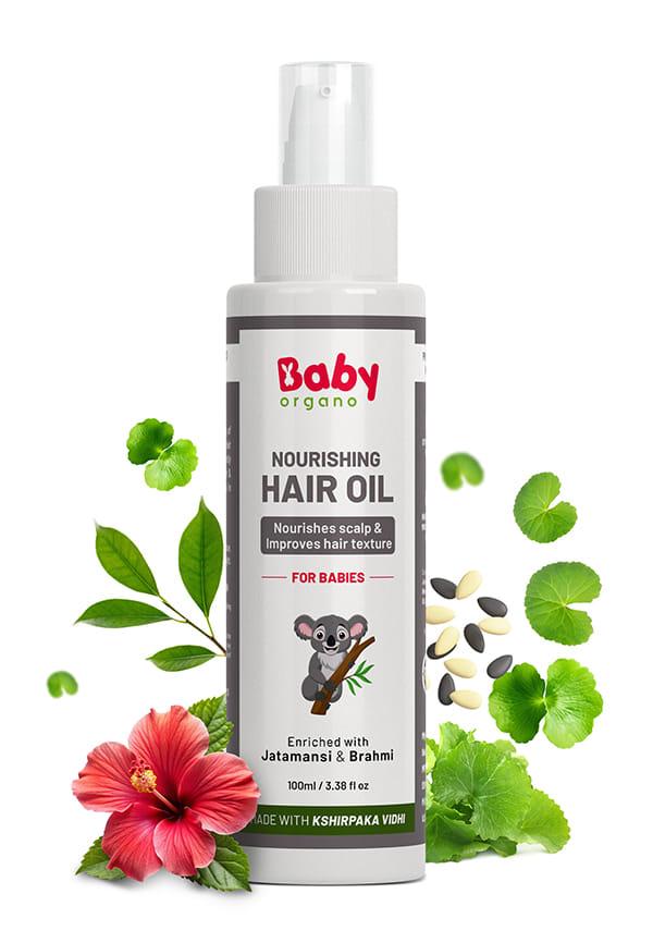 BabyOrgano Scalp Nourishing & Hair Growth Treatment Ayurvedic Oil Enriched With Jatamansi Hair Oil For Babies (100 ml)