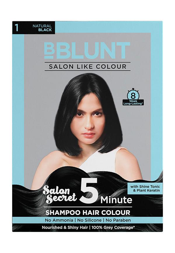 Natural Black 5 Minute Shampoo Hair Colour for 100% Grey Coverage