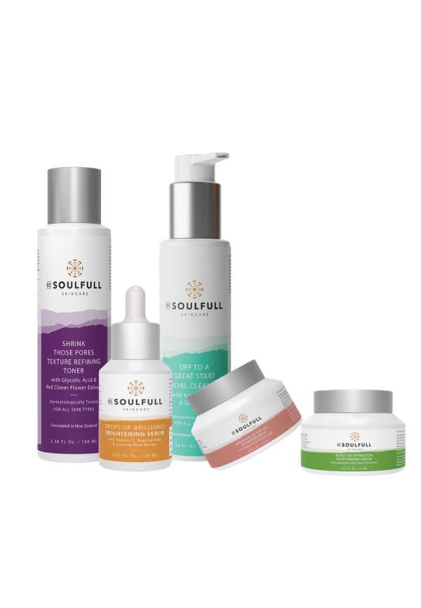 Give Me Five I Facial Cleanser, Toner, Mask, Serum, Moisturizer