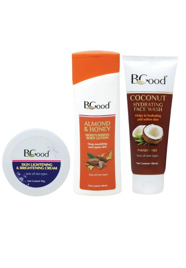 Almond & Honey Moisturising Body Lotion + Brightening Cream & Coconut Hydrating Face Wash