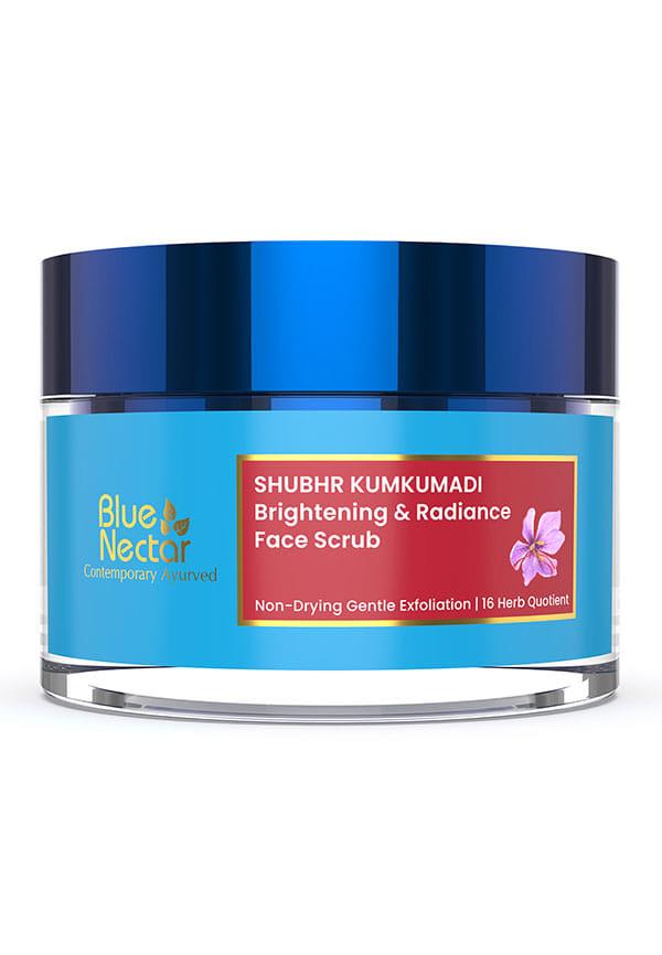 AyurvedicFace Scrub with Kumkumadi Tailam Glowing Skin, Tan Removal, De-Pigmentation, Dry, Oily, Combination Skin, Men & Women 16 Herbs