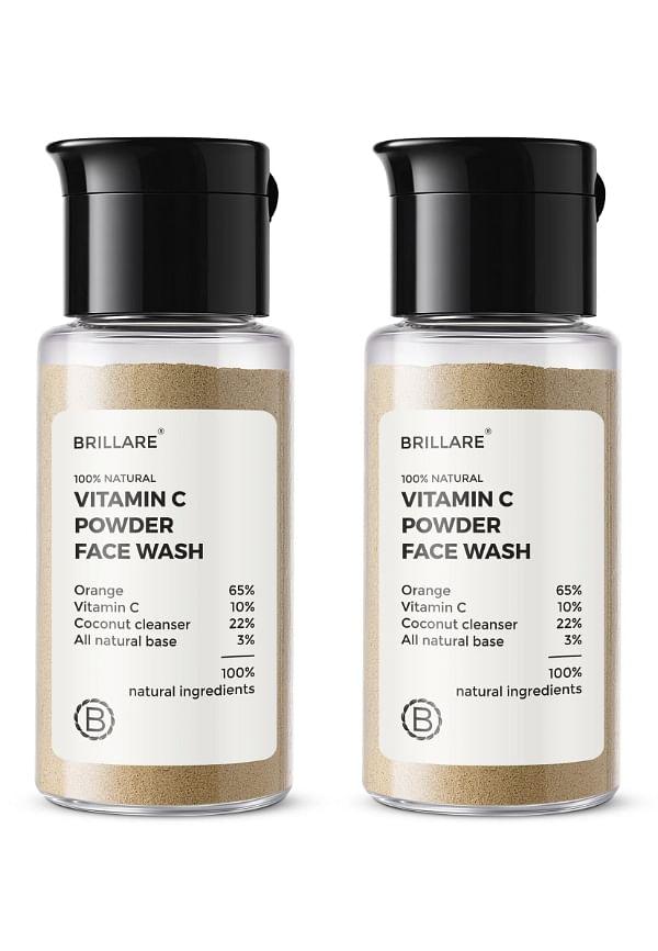 Brillare Vitamin C Powder Face Wash (30g) Combo For Bright, Radiant Skin