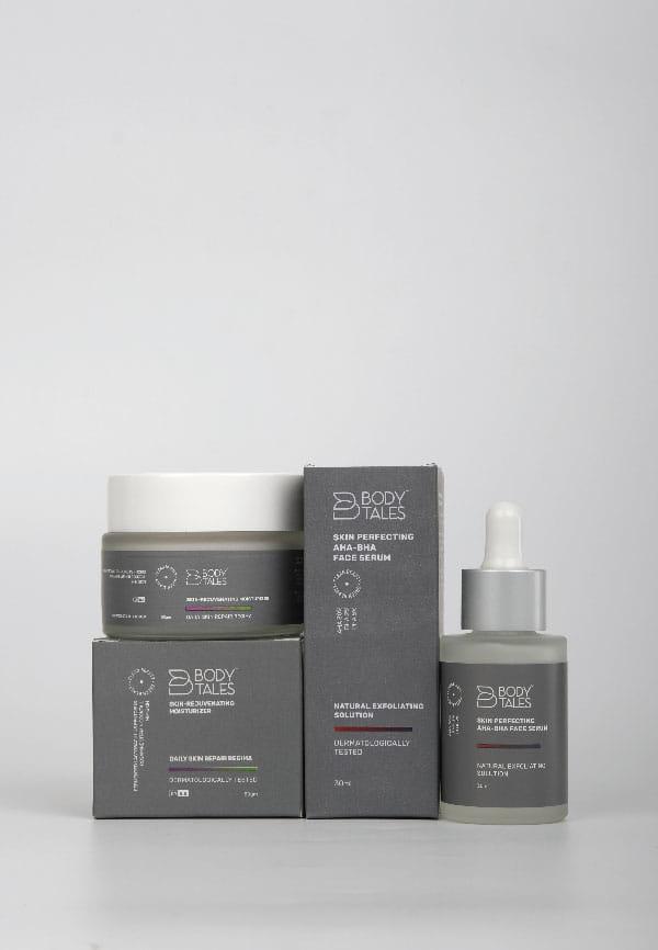 Skin Perfecting Aha-Bha Face Serum & Skin-Rejuvenating Moisturizer