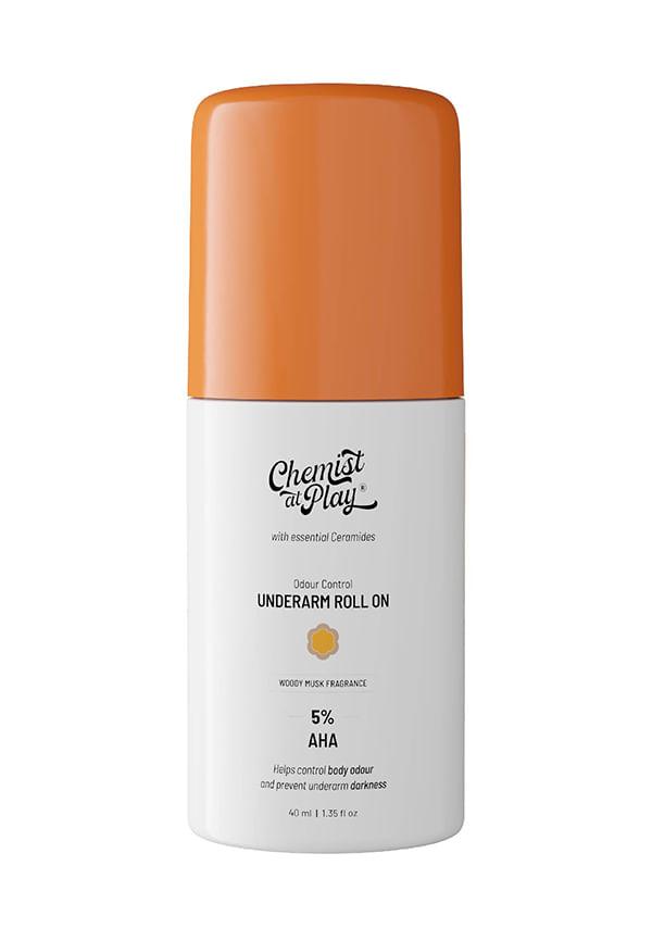 UnderArm Roll-On with 5% Lactic Acid & 1% Mandelic Acid | Woody Musk